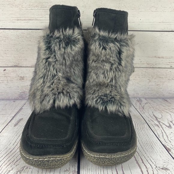 Qupid Faux Fur Boots Black Size 7.5 - Picture 2 of 10